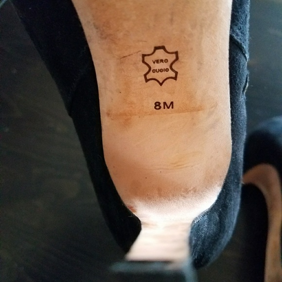 Joan and David black mid calf boots heels size 8 - Picture 7 of 8